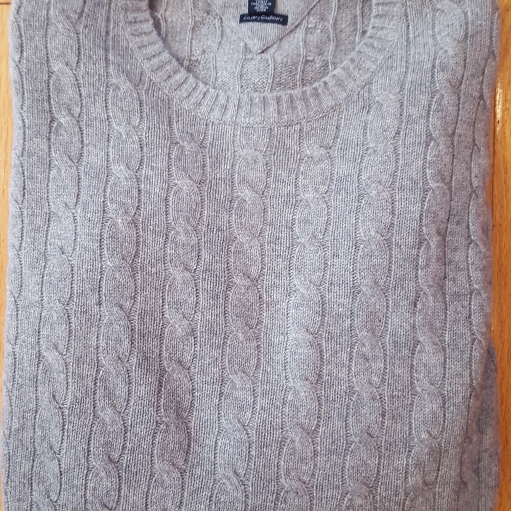 Tommy Hilfiger 100% Cashmere Cable Knit Sweater XL